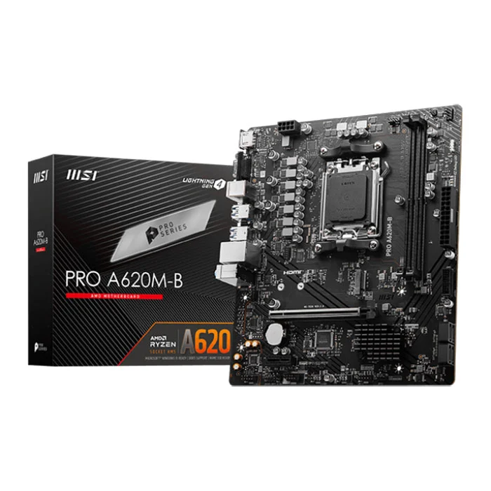 MSI PRO A620M-B AM5 DDR5 PCIe 4.0 microATX Motherboard
