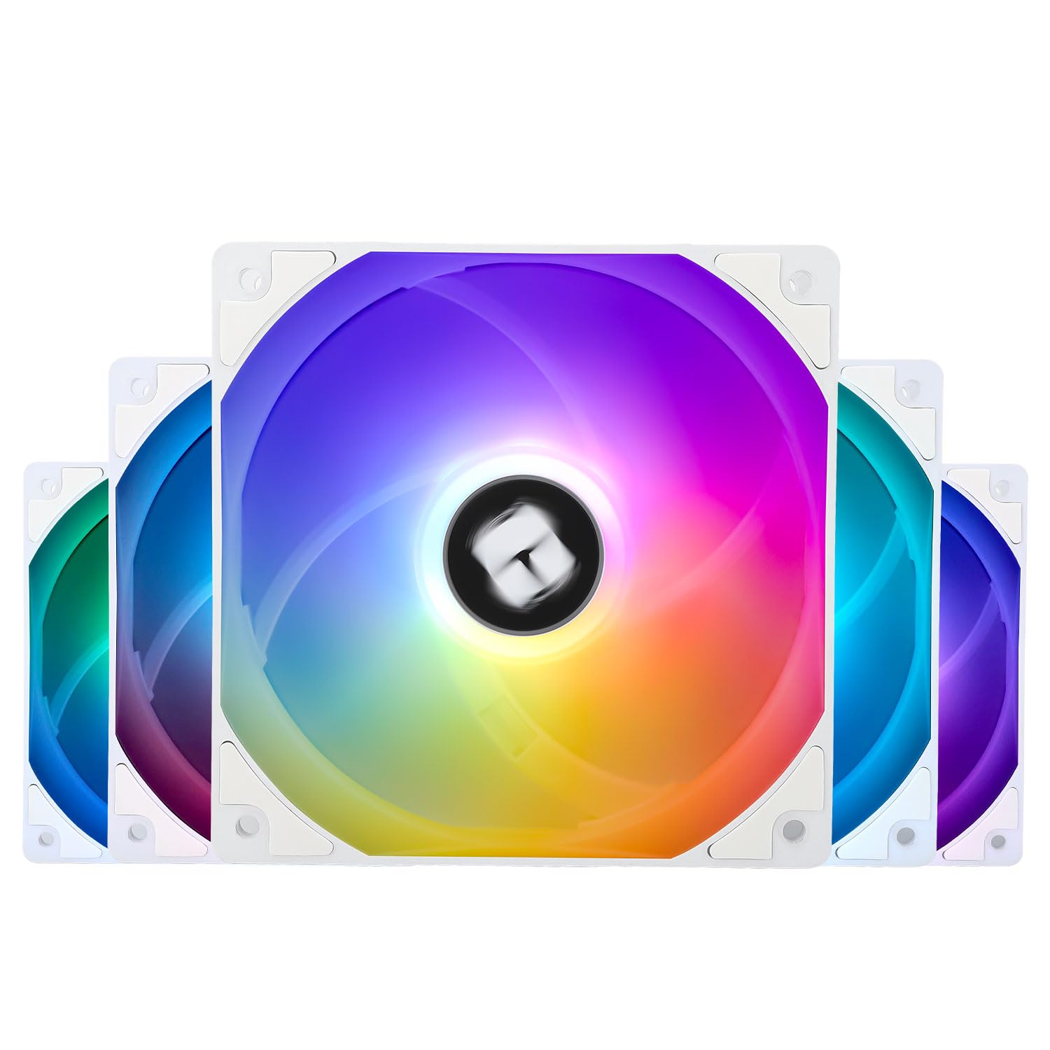 Thermalright TL-C12CW-S X5 CPU Fan,White Cooling Fan, PC Fan with 1550RPM Speed, 120mm Computer Case Cooler Fan,PWM Control Fan for Case and Liquid Cooler & CPU Cooling