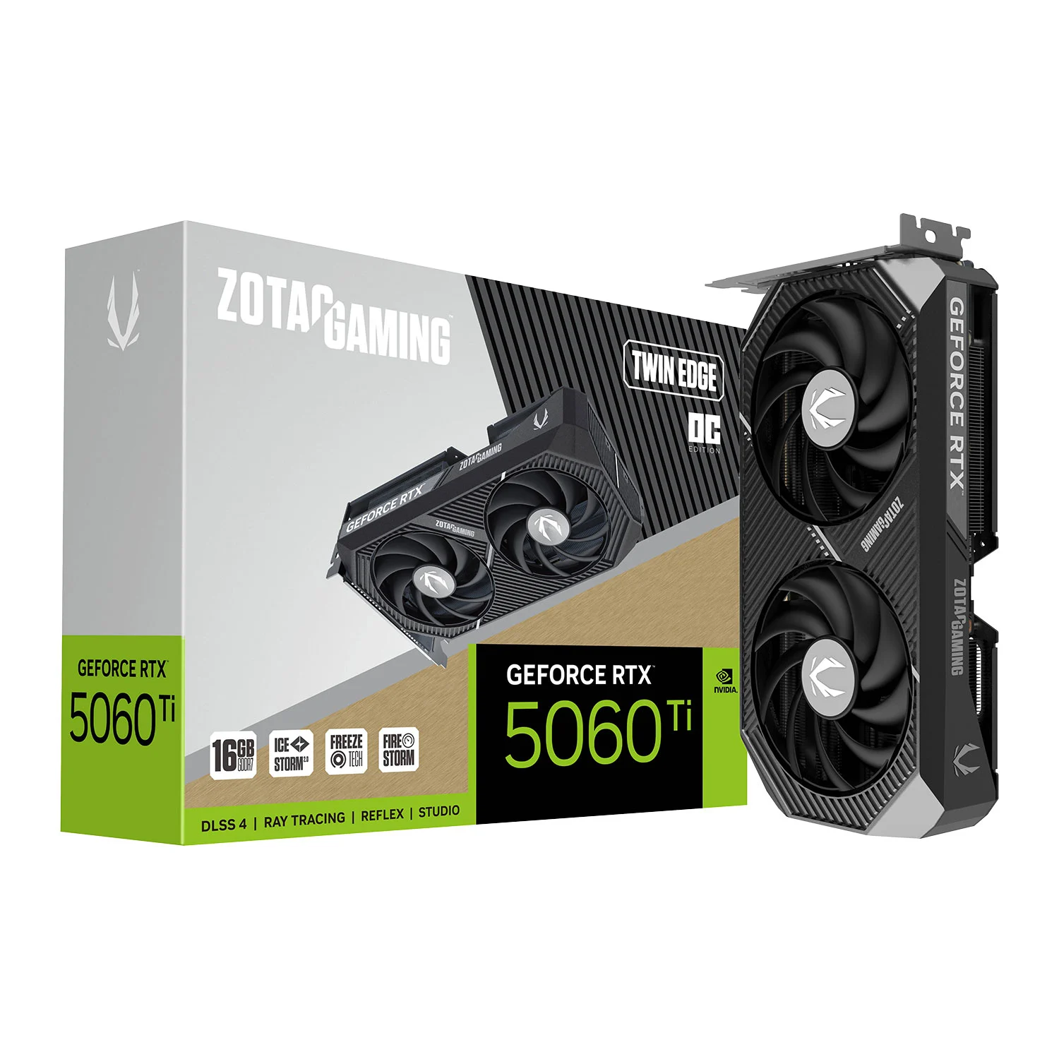 ZOTAC NVIDIA GeForce RTX 5060 Ti Twin Edge OC 16GB Blackwell Graphics Card